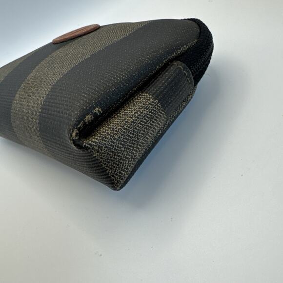 Fendi 80's Vintage Pequin Cosmetic bag 4x6 w/ Certificate of Auth PRISTINE cond - Picture 5 of 13